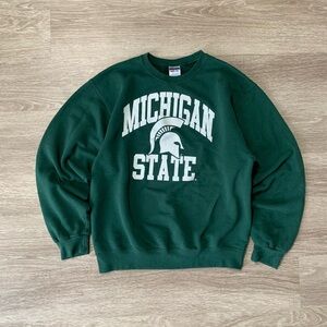 Michigan State collegiate crewneck